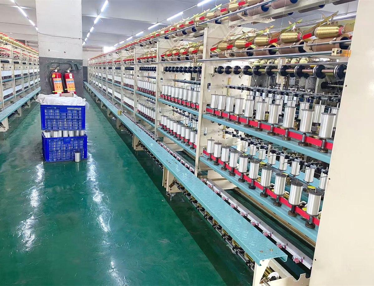Metallic yarn factory workshop