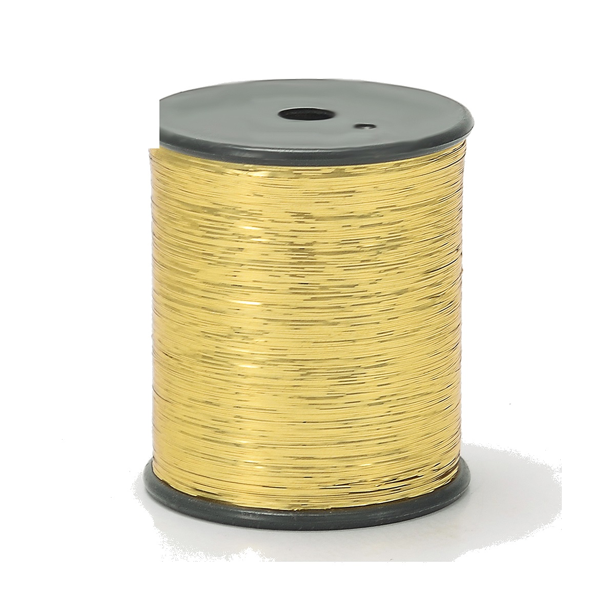 Gold flat metallic yarn spool