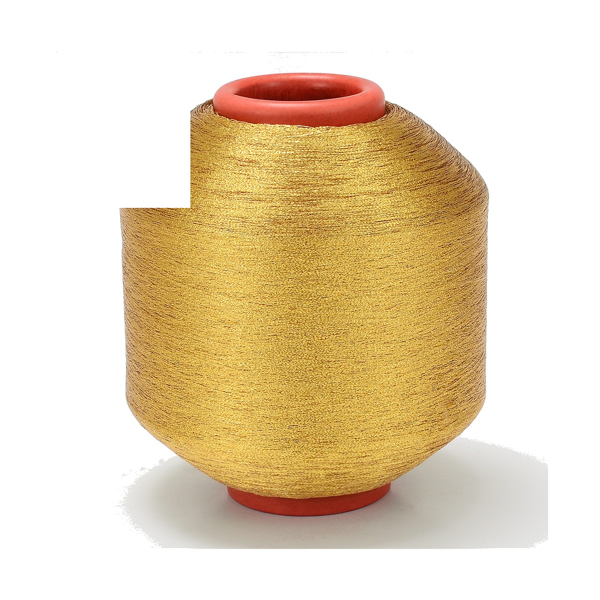 Gold metallic embroidery yarn cone