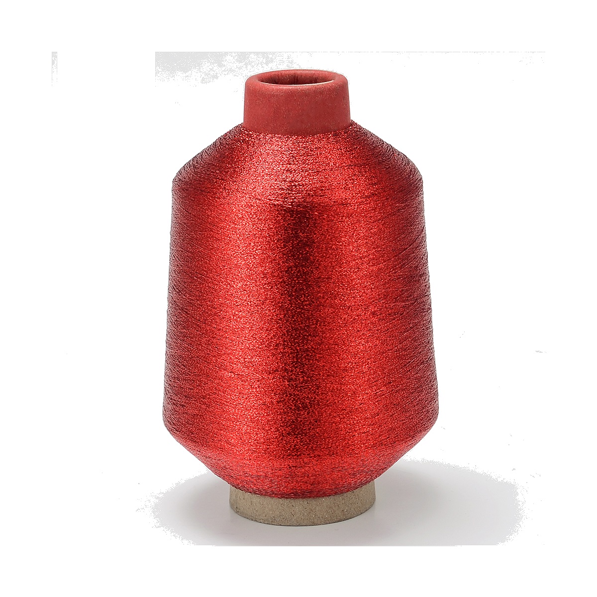 MX type red metallic yarn cone